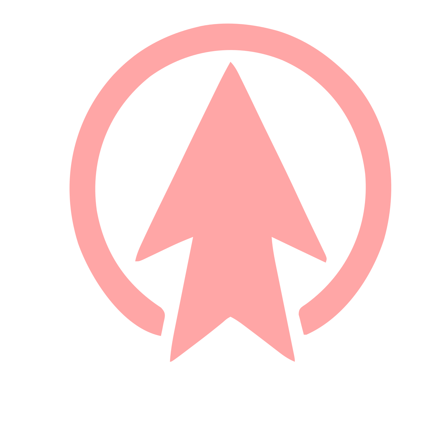 Arrow Circle Compass Logo #ffa6a6