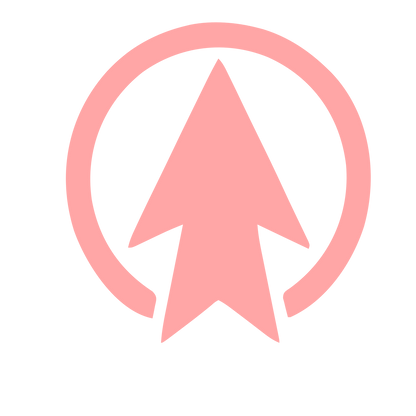 Arrow Circle Compass Logo #ffa6a6