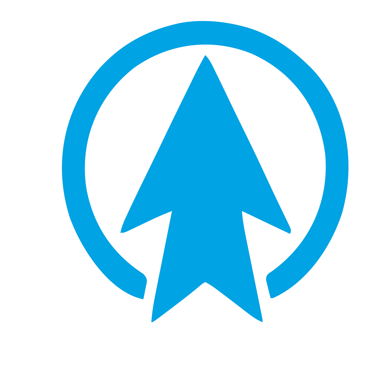 Arrow Circle Compass Logo #00a3e4