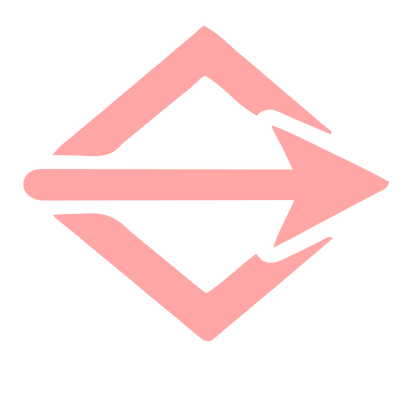 Arrow Through Diamond Logo #ffa6a6