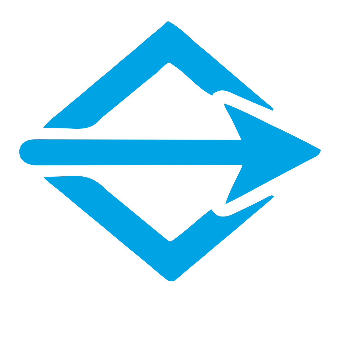 Arrow Through Diamond Logo #00a3e4