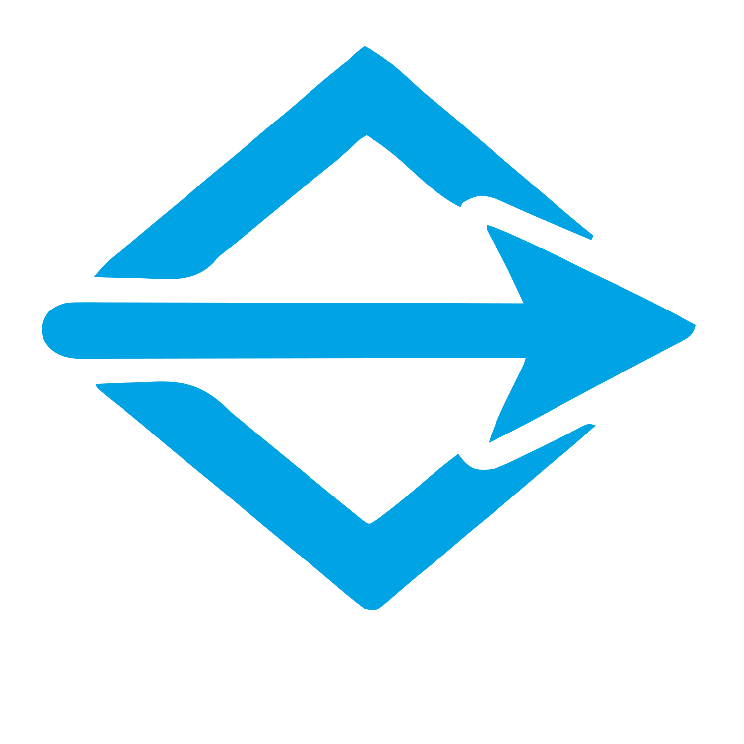 Arrow Through Diamond Logo #00a3e4