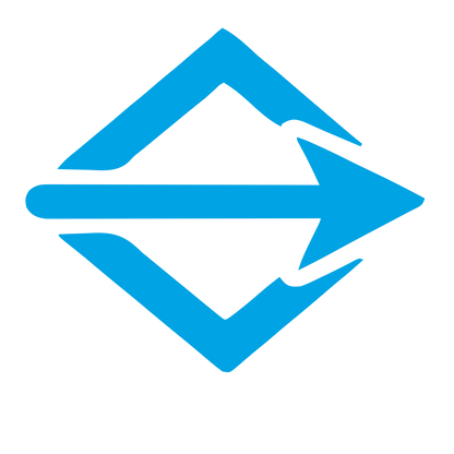 Arrow Through Diamond Logo #00a3e4