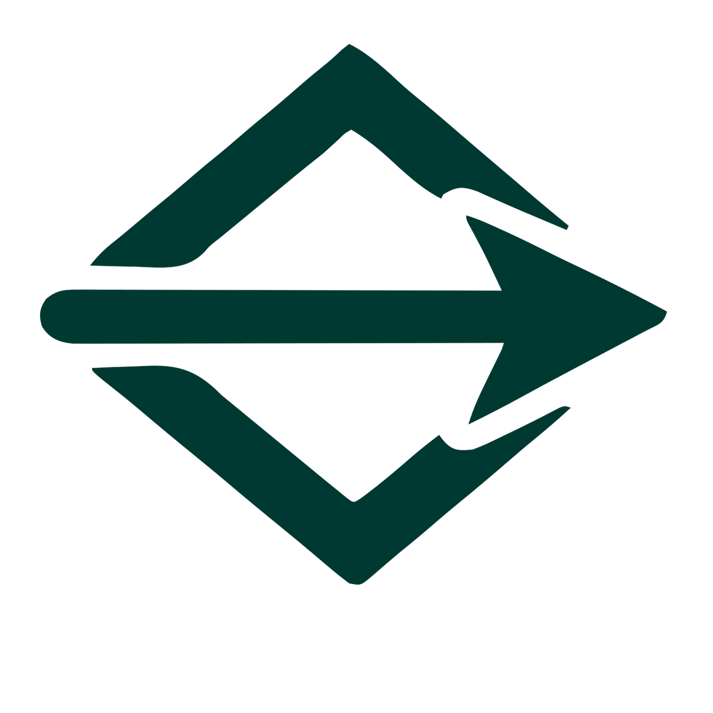 Arrow Through Diamond Logo #003932