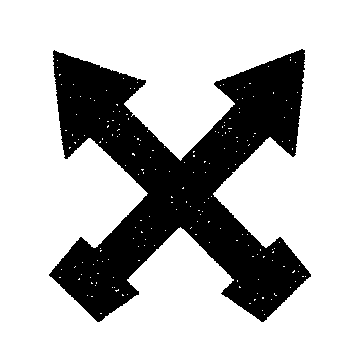 Crossed Arrows Riso Print Logo