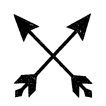 Crossed Arrows Riso Print Logo