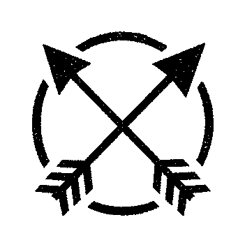 Crossed Arrows Circle Logo