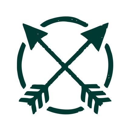 Crossed Arrows Circle Logo #003932