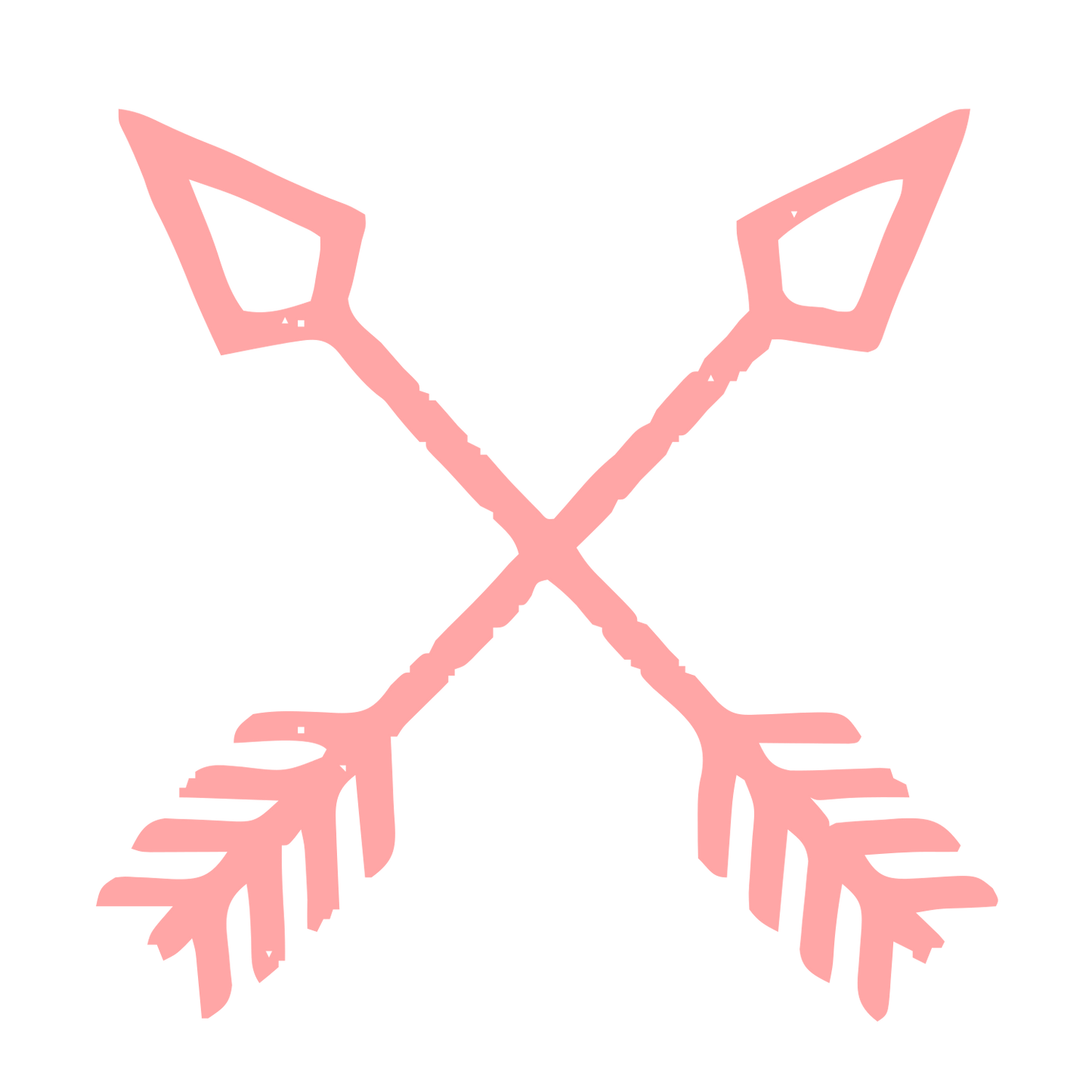 Crossed Arrows Boho Logo #ffa6a6