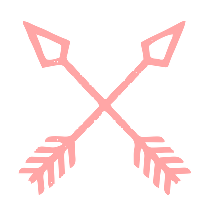 Crossed Arrows Boho Logo #ffa6a6