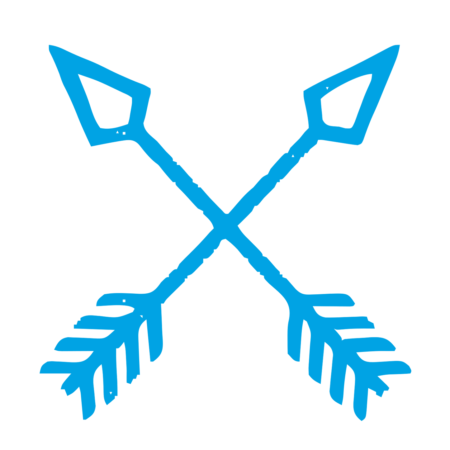 Crossed Arrows Boho Logo #00a3e4