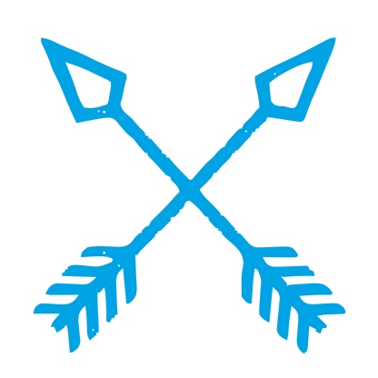 Crossed Arrows Boho Logo #00a3e4
