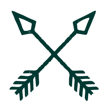 Crossed Arrows Boho Logo #003932