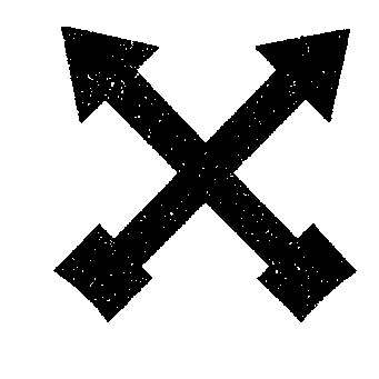 Crossed Arrows Riso Logo