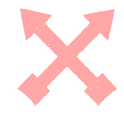 Crossed Arrows Riso Logo #ffa6a6