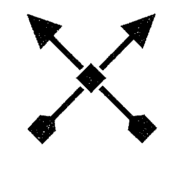 Crossed Arrows Riso Logo