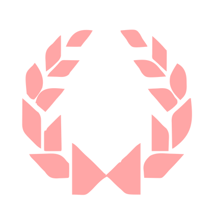 Bold Geometric Wreath Logo #ffa6a6