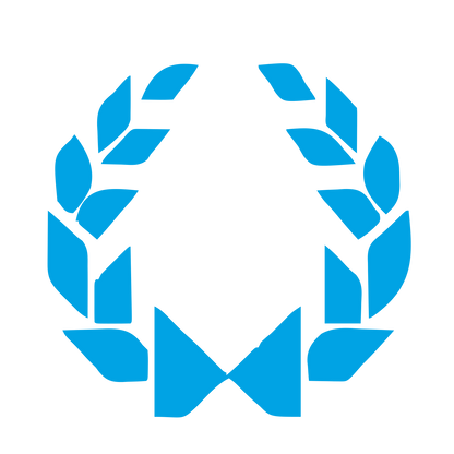 Bold Geometric Wreath Logo #00a3e4