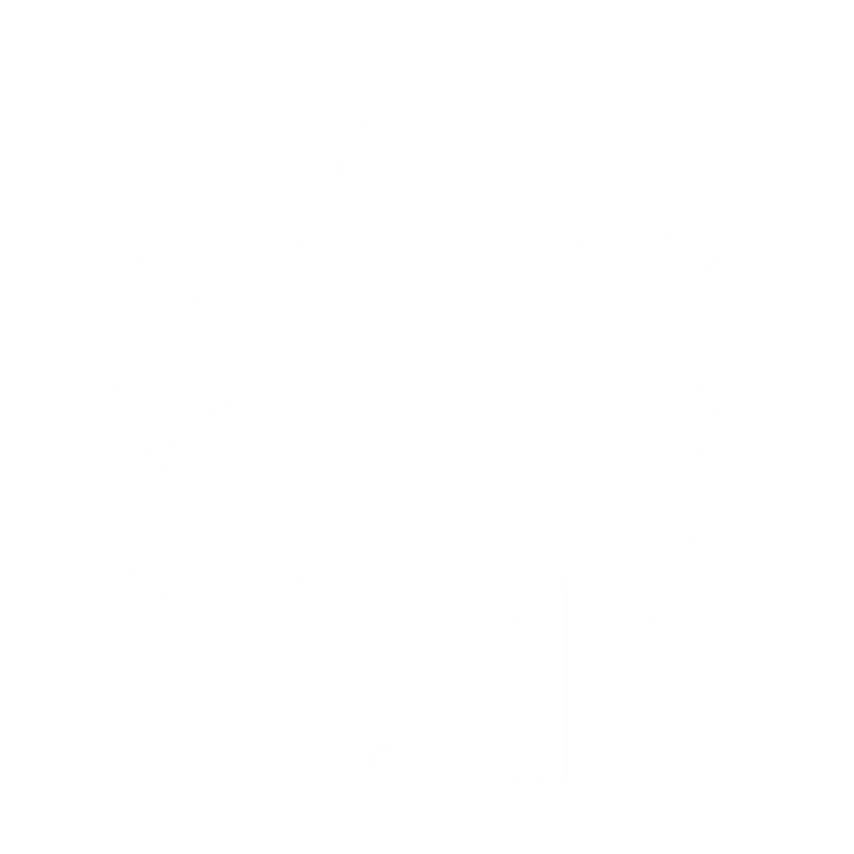 Bold Geometric Wreath Logo #ffffff
