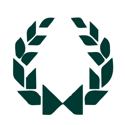 Bold Geometric Wreath Logo #003932