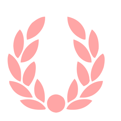Laurel Wreath Emblem Logo #ffa6a6