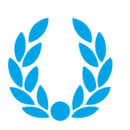 Laurel Wreath Emblem Logo #00a3e4