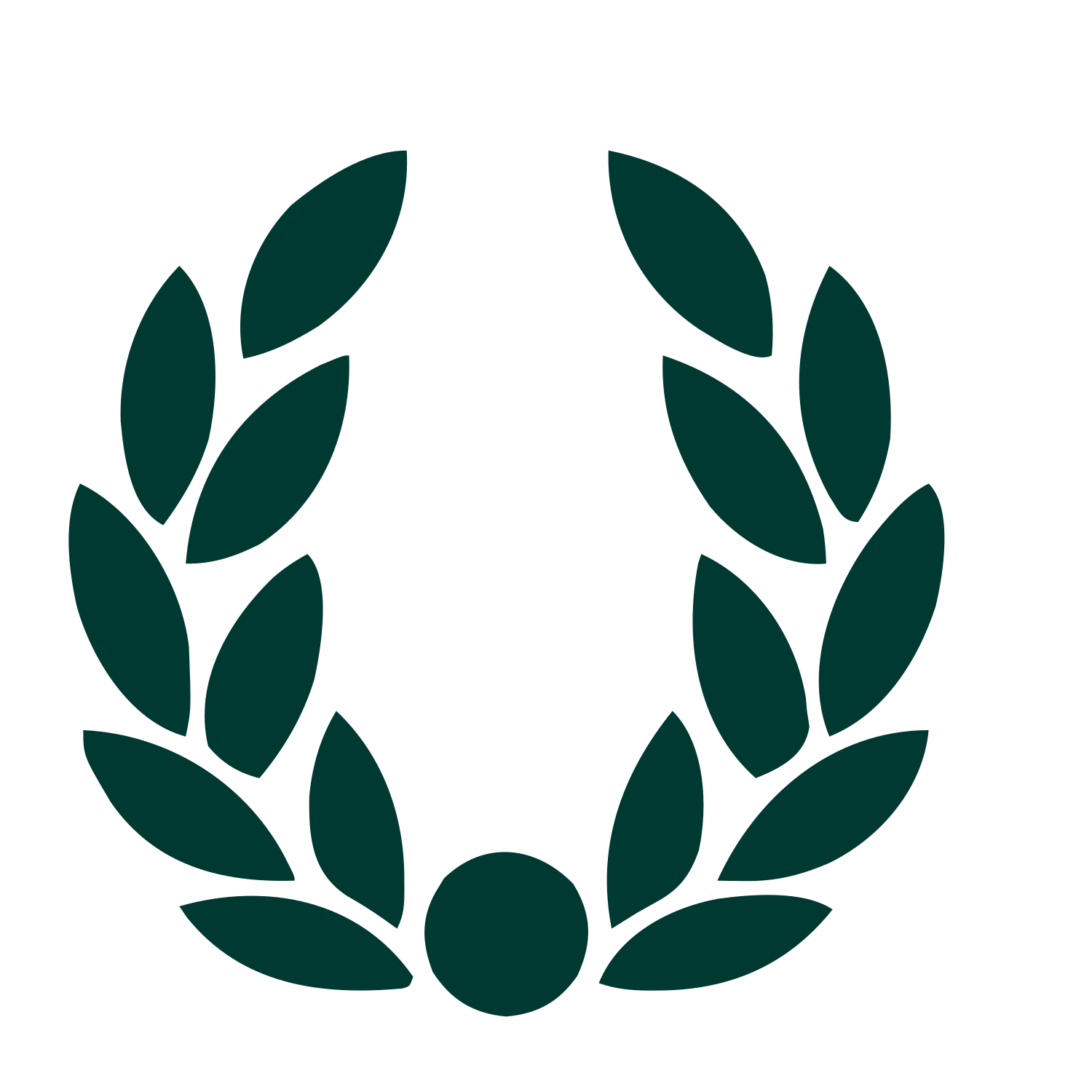 Laurel Wreath Emblem Logo #003932