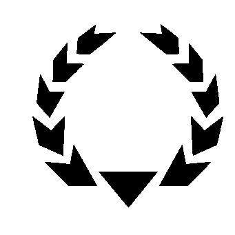 Bold Geometric Wreath Logo