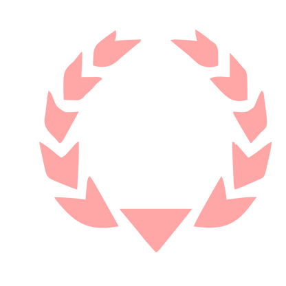 Bold Geometric Wreath Logo #ffa6a6