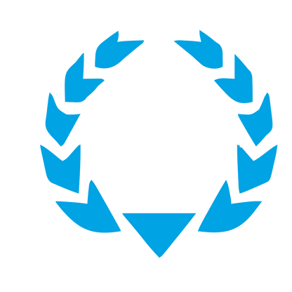 Bold Geometric Wreath Logo #00a3e4