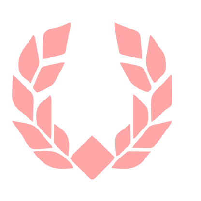 Bold Geometric Wreath Logo #ffa6a6