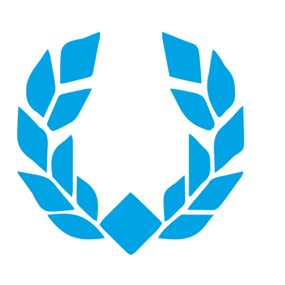 Bold Geometric Wreath Logo #00a3e4