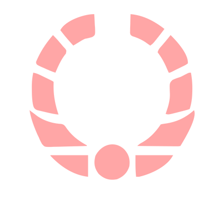 Bold Geometric Wreath Logo #ffa6a6