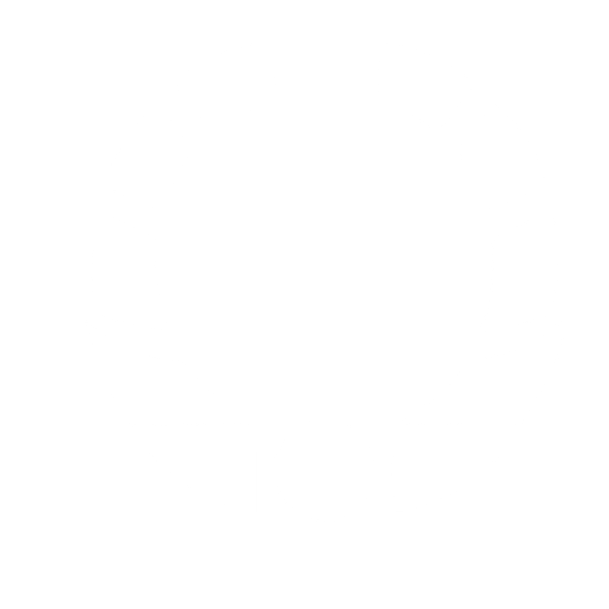 Bold Geometric Wreath Logo #ffffff