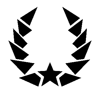 Bold Geometric Wreath Star Logo