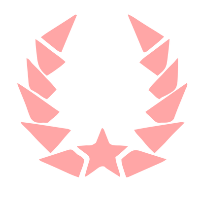 Bold Geometric Wreath Star Logo #ffa6a6