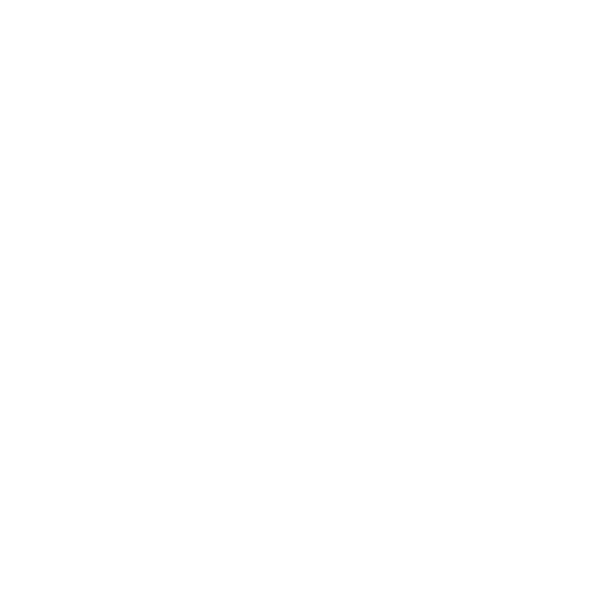 Bold Geometric Wreath Star Logo #ffffff