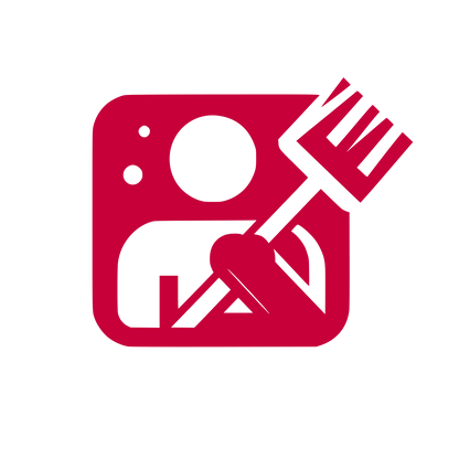 Farmer with Fork Icon #C70039