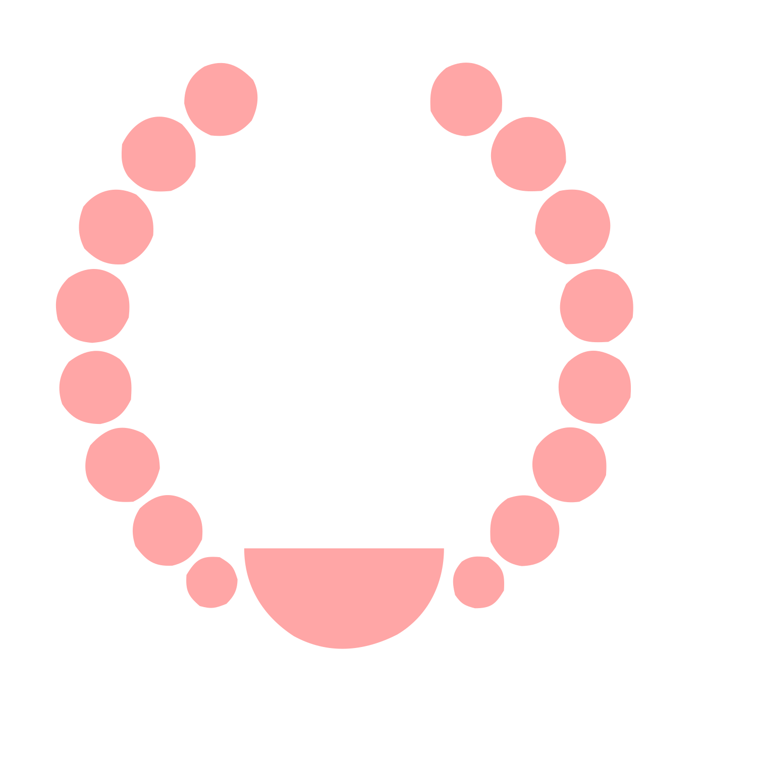 Dot Wreath Bowl Logo #ffa6a6