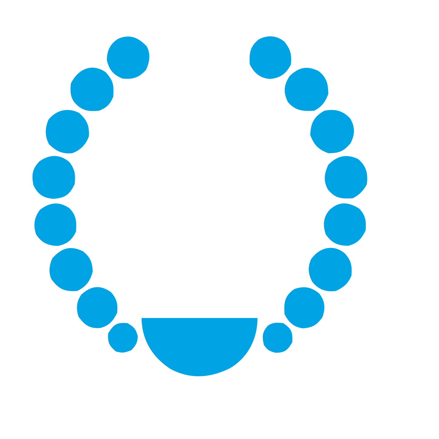 Dot Wreath Bowl Logo #00a3e4