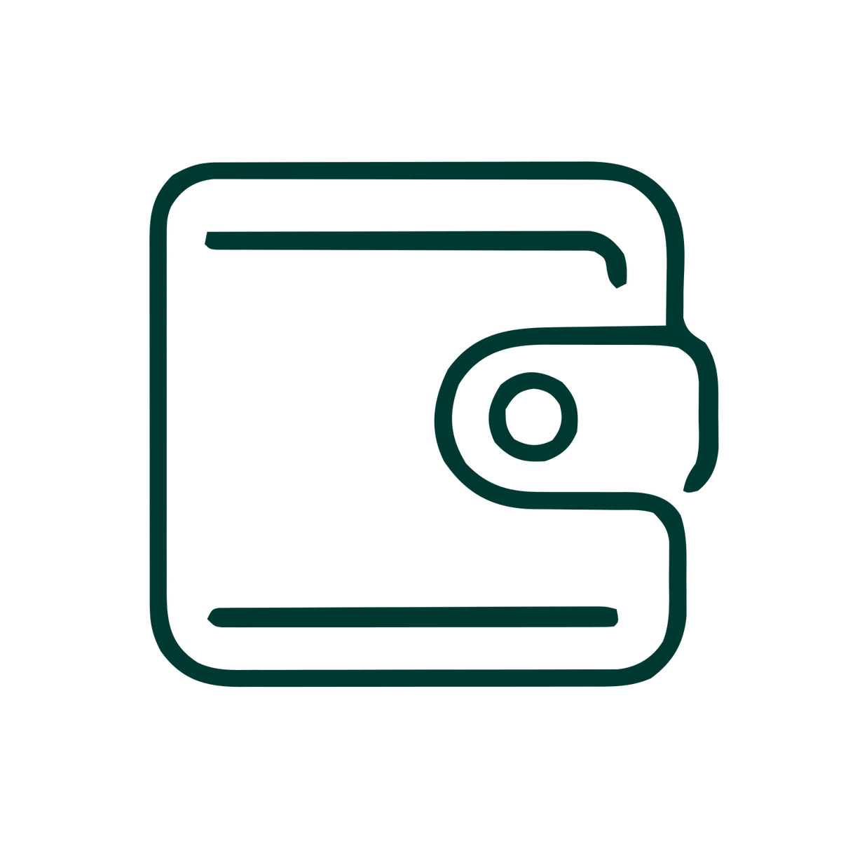 Monoline Wallet Logo #003932
