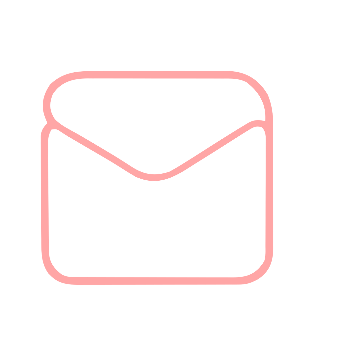 Monoline Envelope Mail Logo #ffa6a6