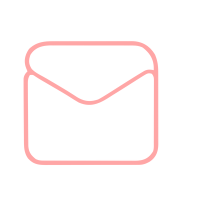 Monoline Envelope Mail Logo #ffa6a6