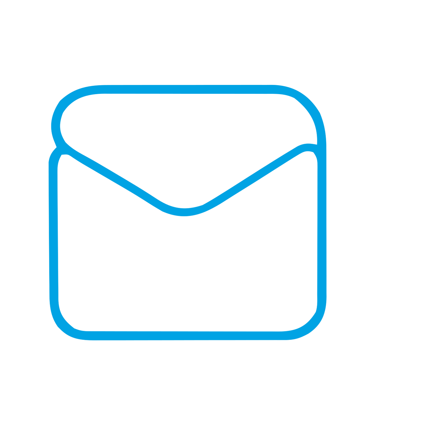 Monoline Envelope Mail Logo #00a3e4