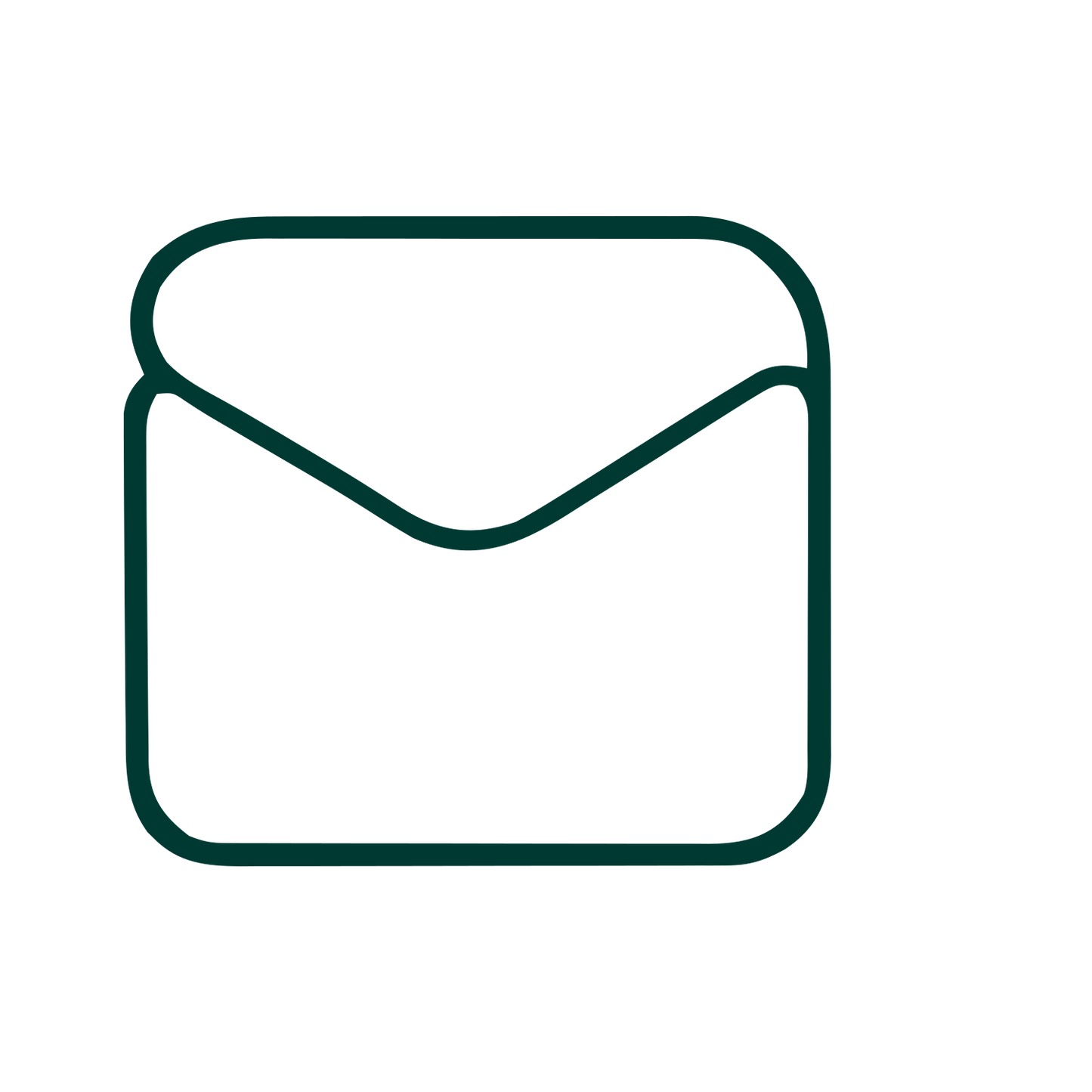Monoline Envelope Mail Logo #003932