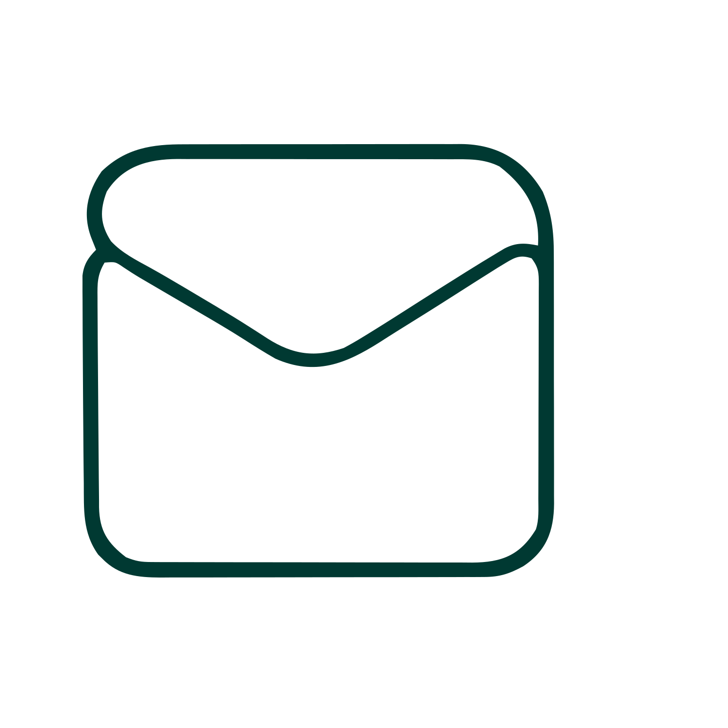 Monoline Envelope Mail Logo #003932