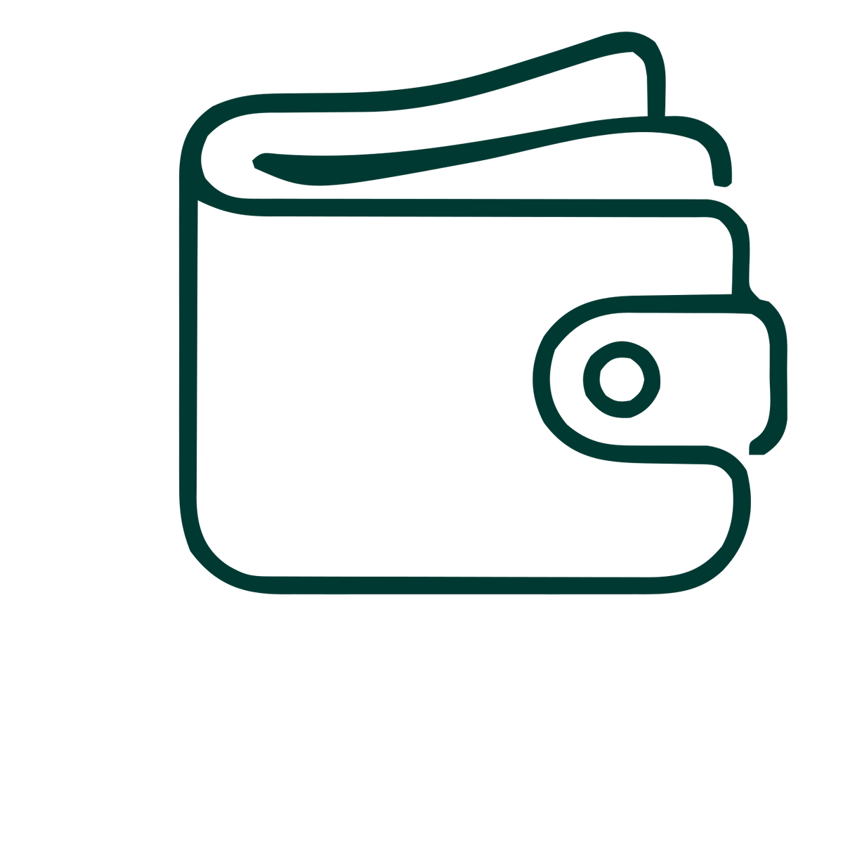 Monoline Wallet Logo #003932