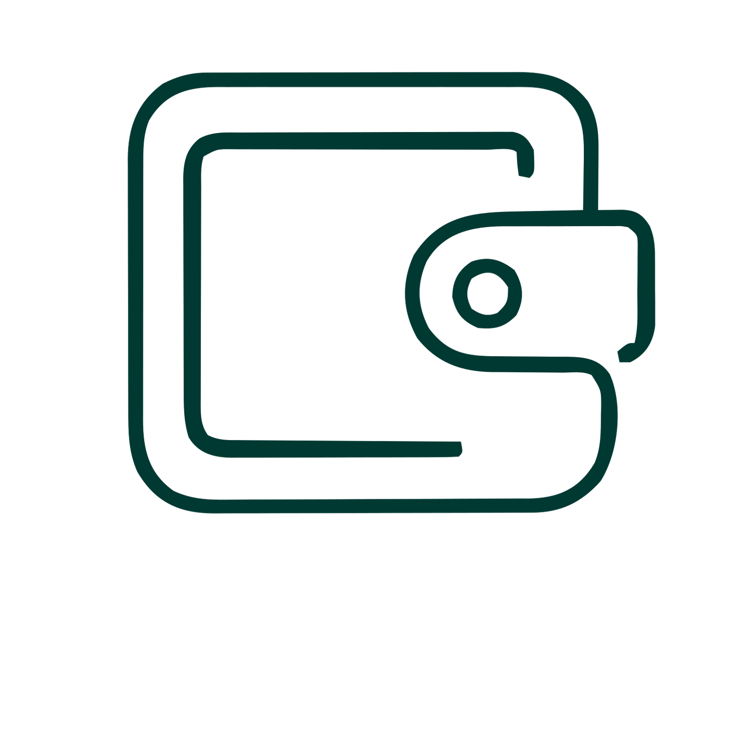Monoline Wallet Logo #003932