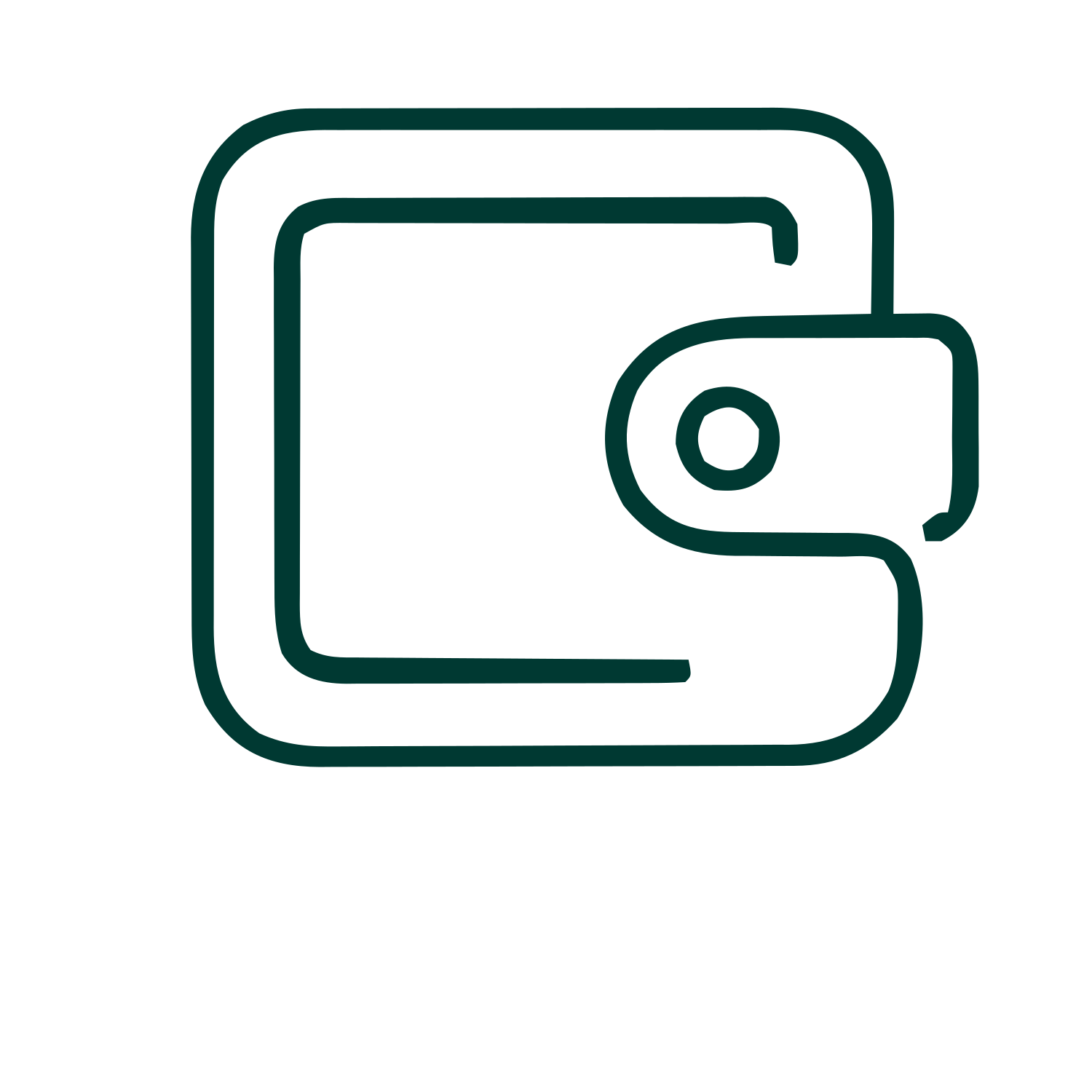 Monoline Wallet Logo #003932
