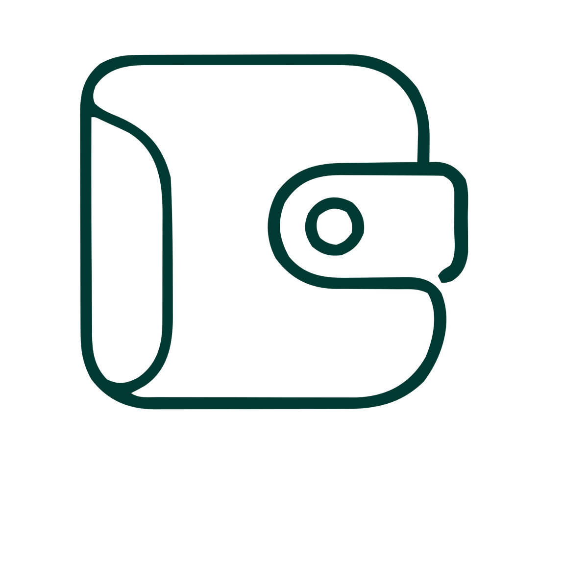 Monoline Wallet Logo #003932